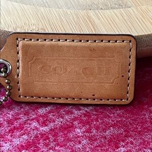 Coach Tan Leather Keychain